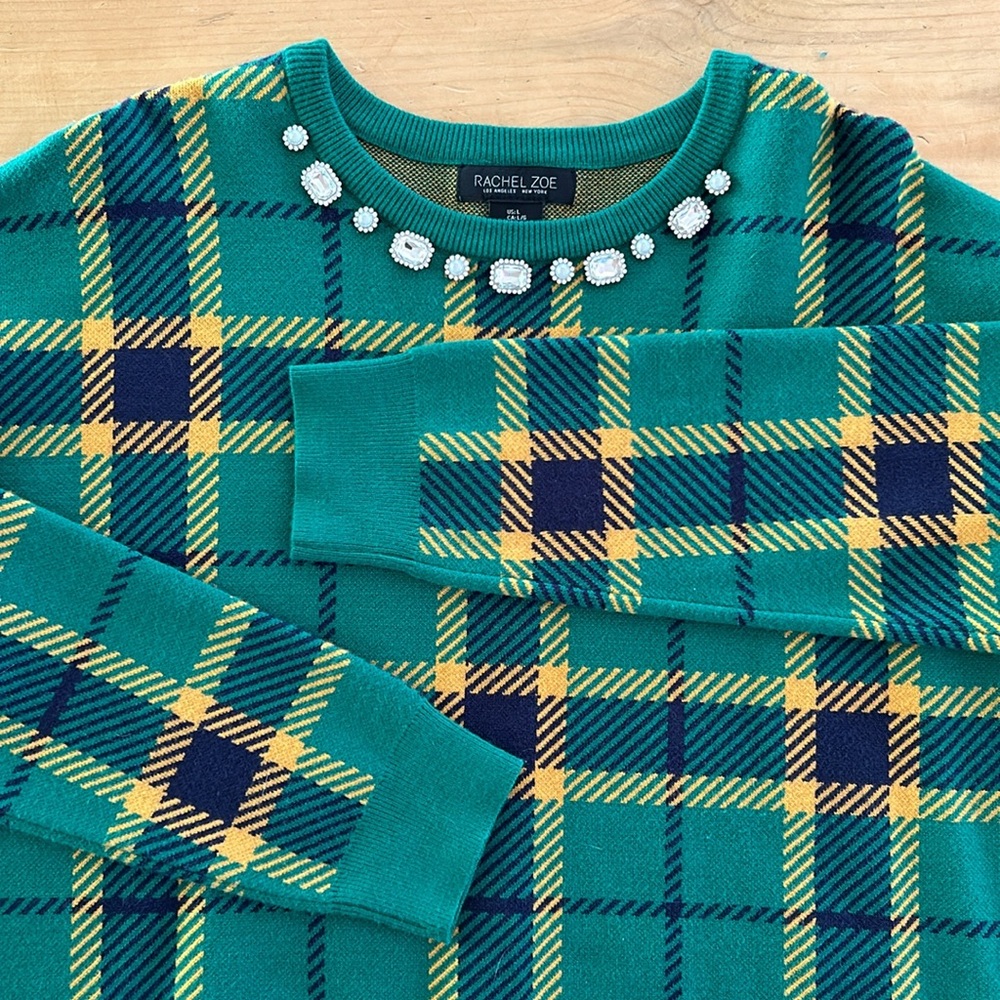 Rachel Zoe's tartan sweater